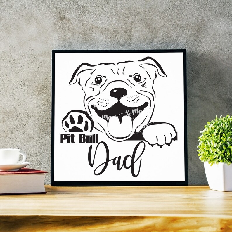 Download Pitbull papá Svg Pit Bull Daddy Svg Pitties Padre Svg | Etsy