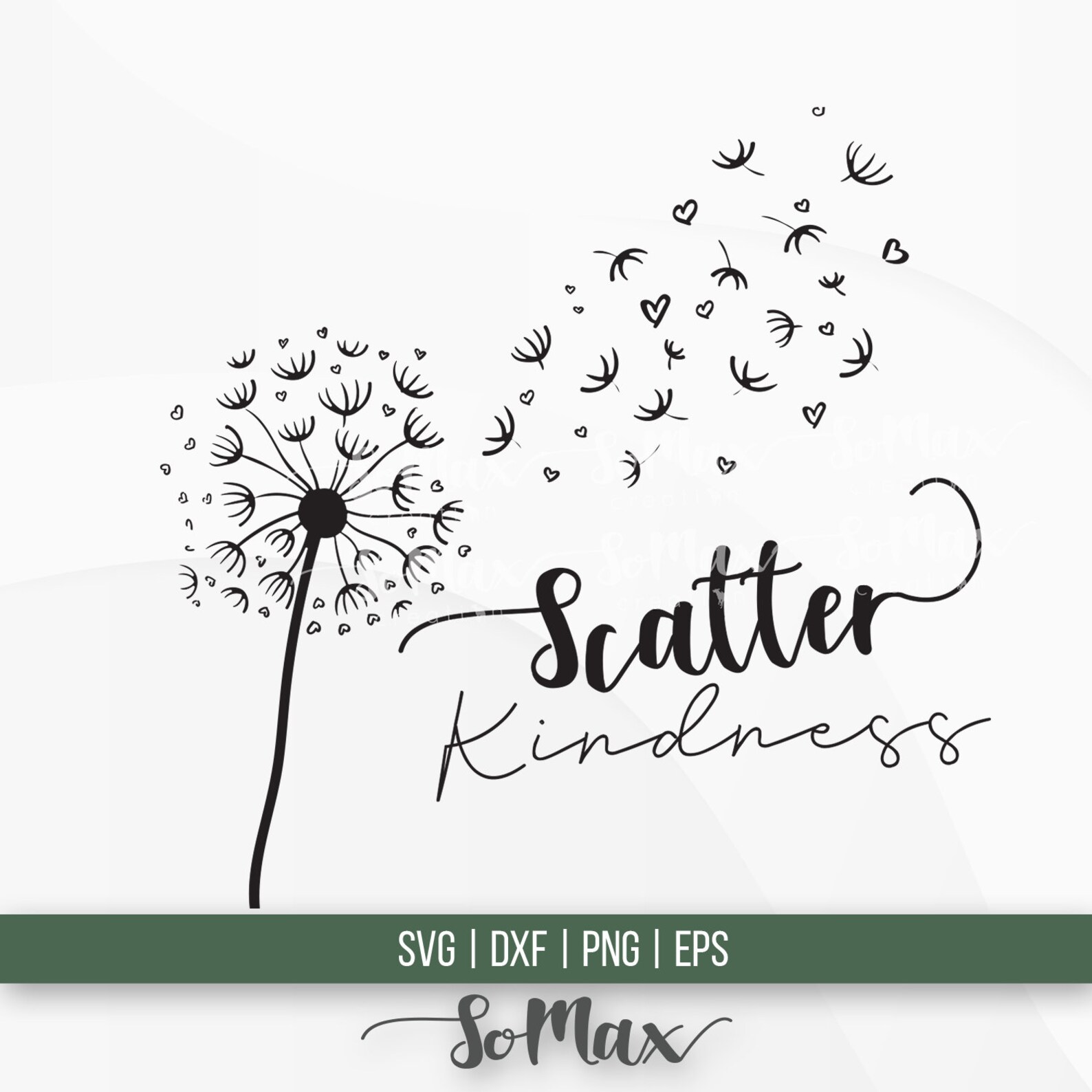 Dandelion Svg Scatter Kindness Svg Be Kind Svg Etsy