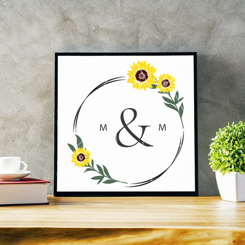 Download Sunflower Wreath Svg Sunflower Png Sunflower Wedding Frame ...