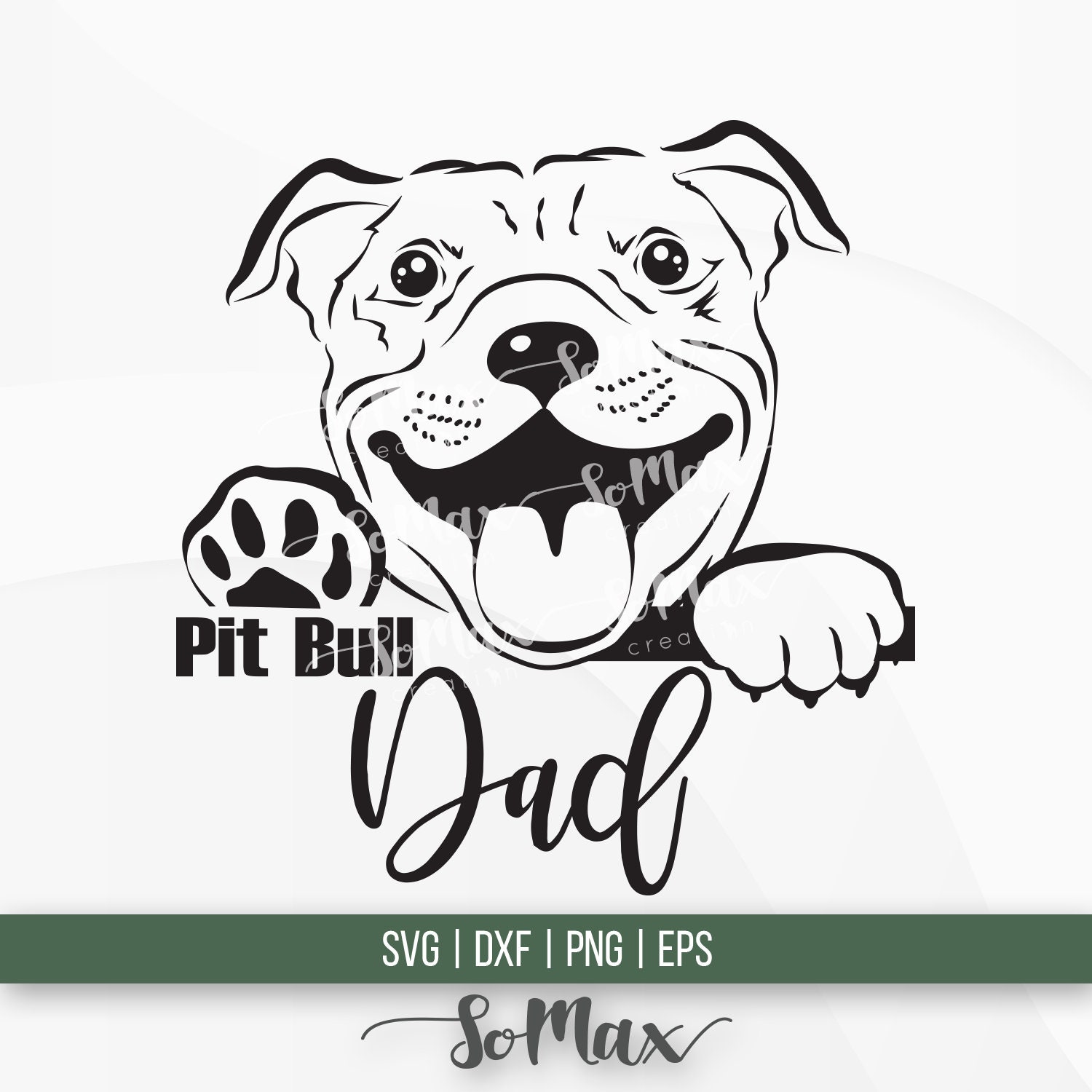 Download Pitbull Dad Svg Pit Bull Daddy Svg Pitties Father Svg Etsy