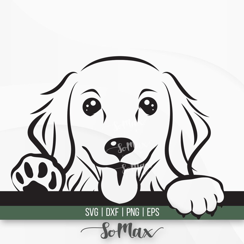 Download Goldie Svg Golden Retriever Svg Peeking Dog Face Svg ...