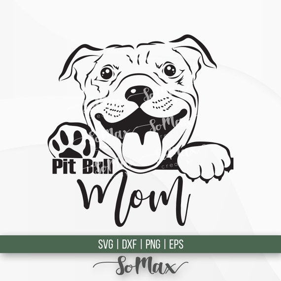 Pitbull Mom Svg Free - 1976+ File for DIY T-shirt, Mug, Decoration and