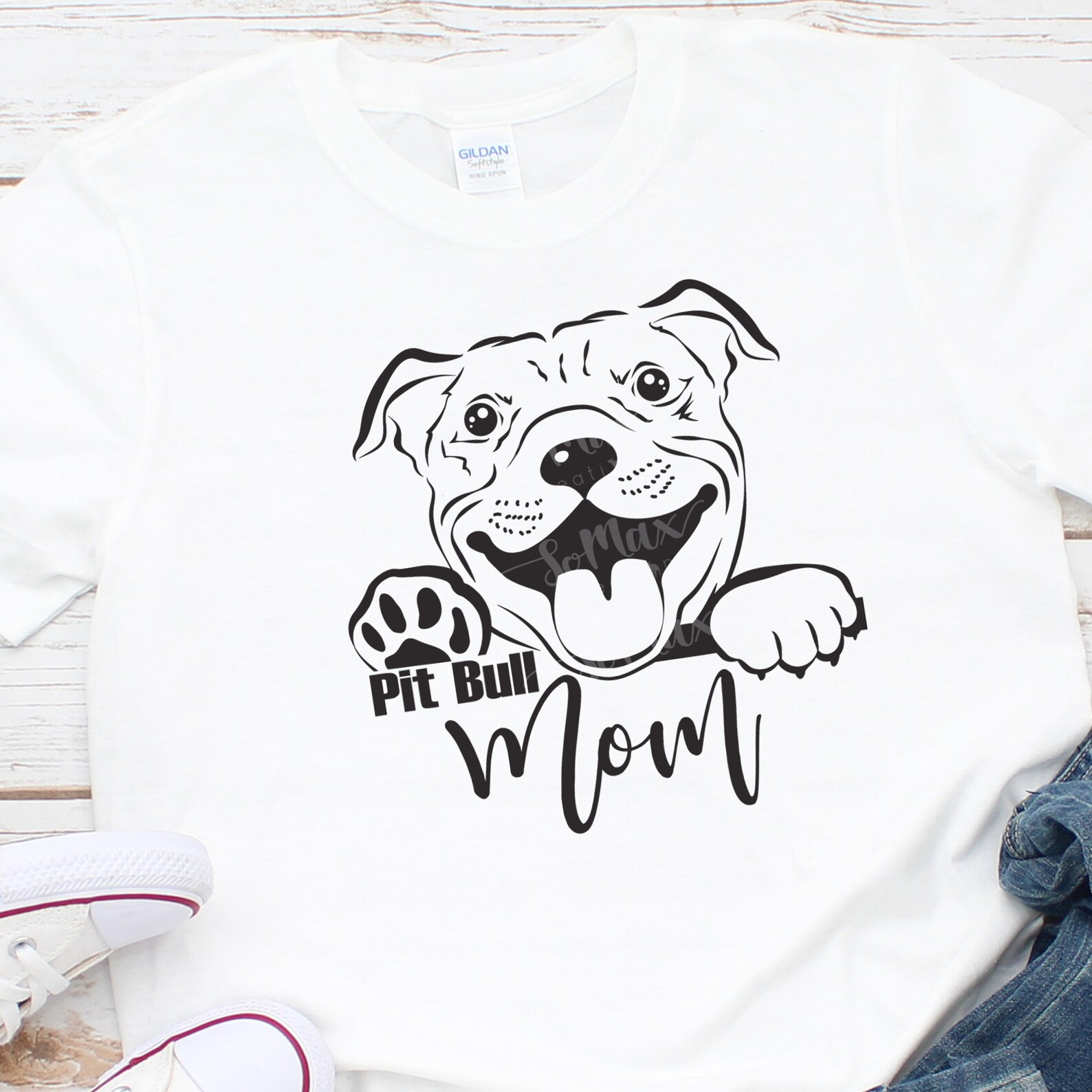 Download Pitbull Mom Svg Pit Bull Mommy Svg Pitties Mother Svg | Etsy