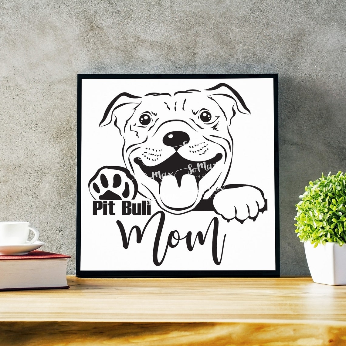 Download Pitbull Mom Svg Pit Bull Mommy Svg Pitties Mother Svg | Etsy