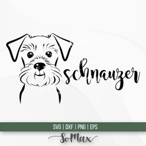 Schnauzer Svg, Miniature Schnauzer Clipart, Dog Svg, Schnauzer Silhouette Cut File, Schnauzer Clipart, Puppy Svg