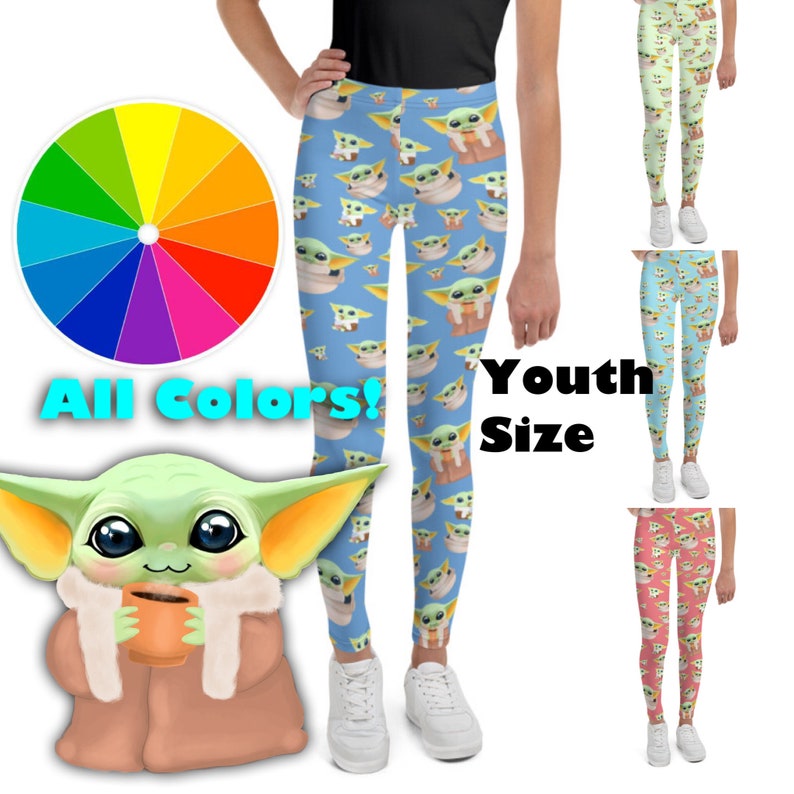 Baby Yoda Youth Leggings Etsy
