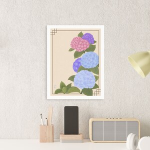 The Moment of Summer-Hydrangea Flower Fine Art Print Poster | Wall Art Decor