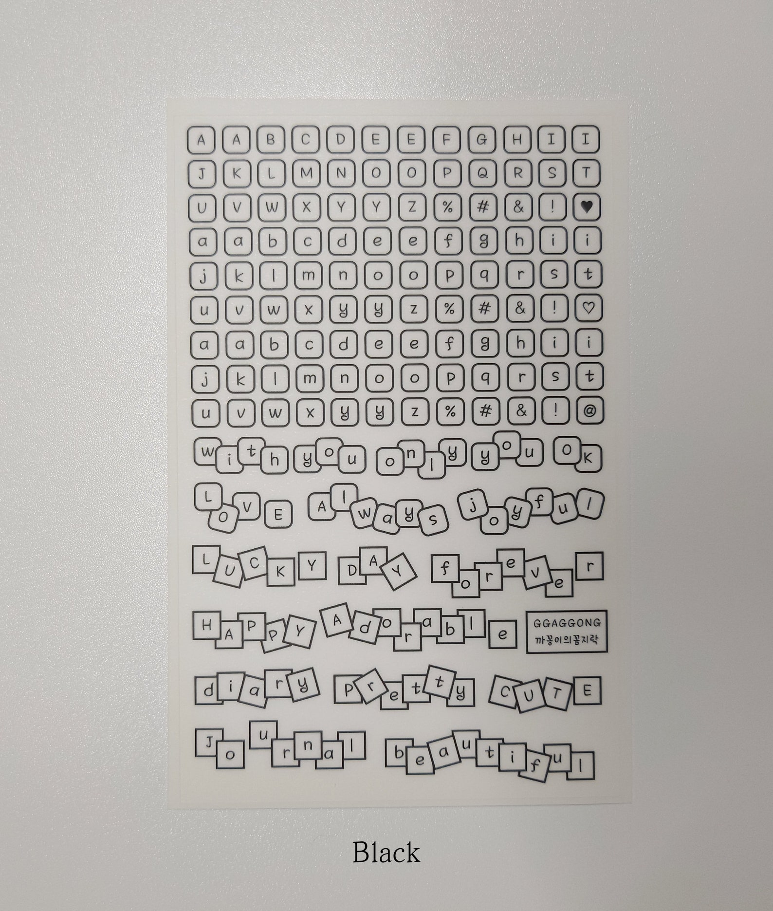 Cube Alphabet Lettering Sticker Sheets(transparent) | 4 Sheets, 2 ...