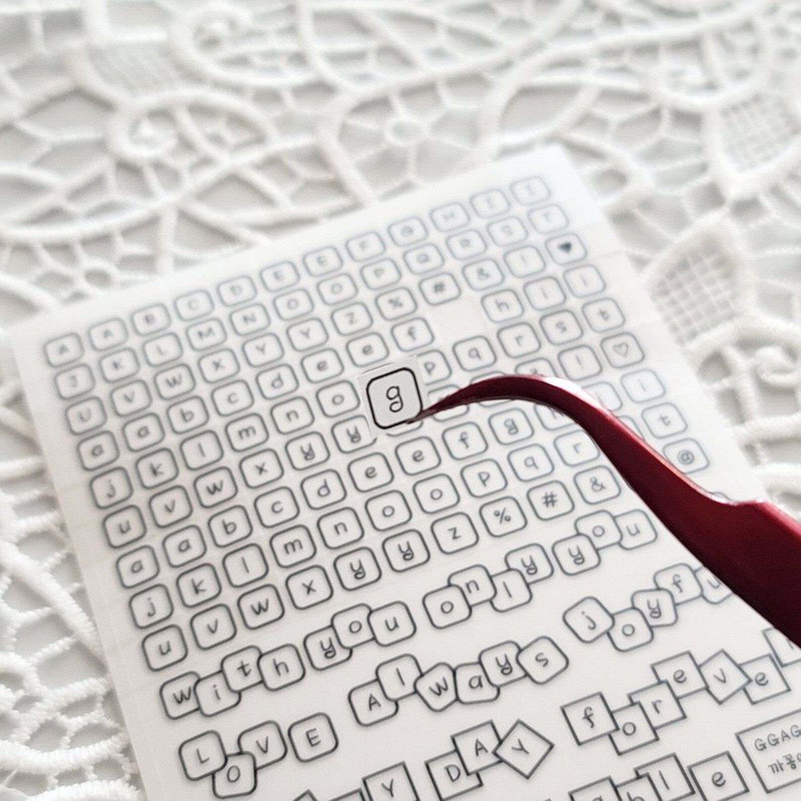 Cube Alphabet Lettering Sticker Sheets(transparent) | 4 Sheets, 2 ...