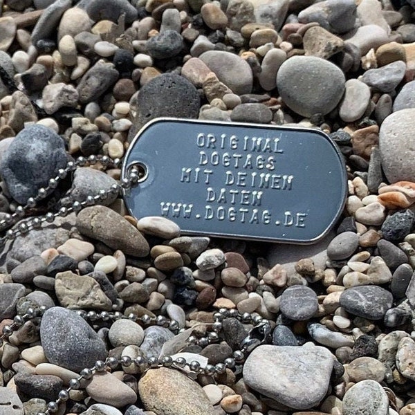 Echtes Dogtag mit Ihrem Namen #Erkennungsmarke #Hundemarke #Dog Tag #personalisiert #Schlüsselanhänger #Allergie #Notfallmarke #Koffermarke