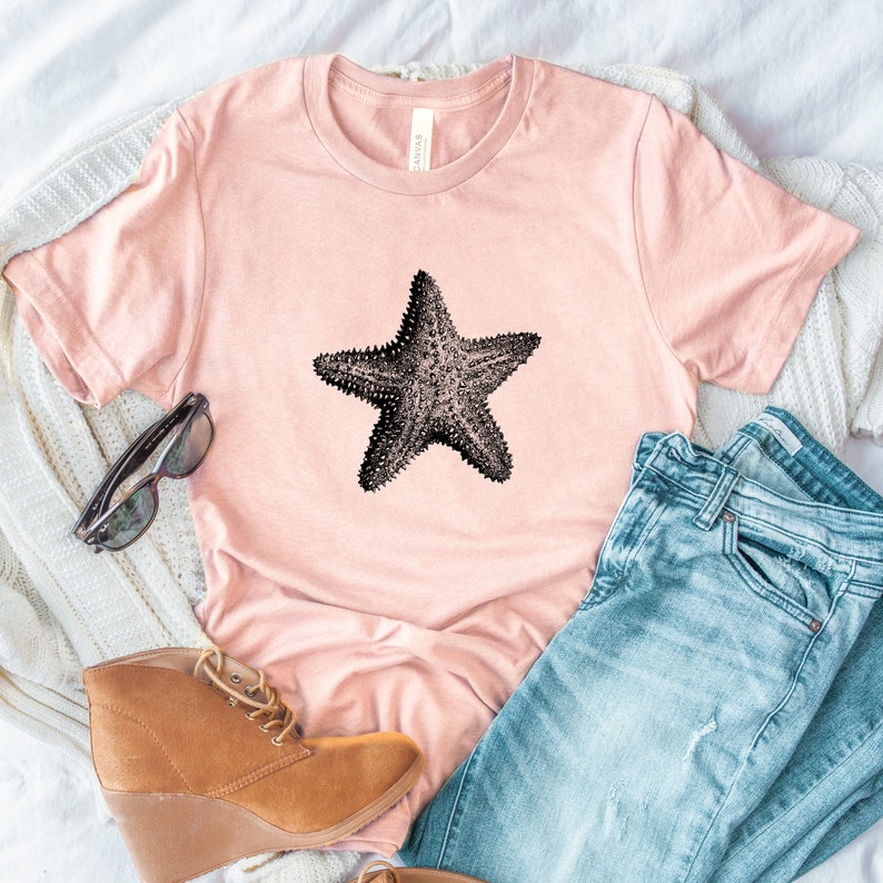 Cute Tee design Animal Lover Tee Starfish gift Ocean Lover T Shirt Gift For Girlfriend Unisex starfish Shirt Cute Starfish T shirt