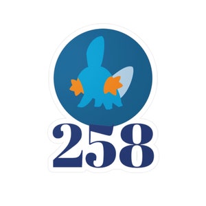 Mudkip Minimalistic Kiss-Cut Vinyl Decals