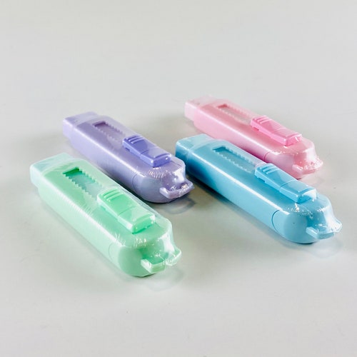 Pentel Clic Eraser ZE81 Refillable Retractable 5 COLORS SET. Etsy