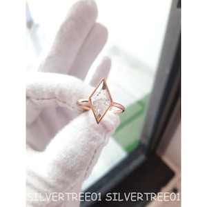 Anillo Shaker con pavé de diamantes, plata de ley 925, chapado en oro rosa de 14 k.
