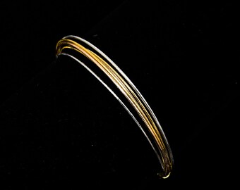 Tri Color Snake Chain Bracelet, Gold Silver Rose Gold Layered Jewelry