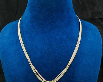 Multi-Color Snake Chain Necklace – Sterling Silver Layering Chain