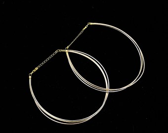 Tri Color Snake Chain Anklet: Gold, Silver, Rose Gold