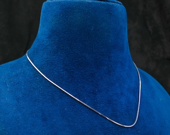 Solid 925 Sterling Silver Square Snake Chain