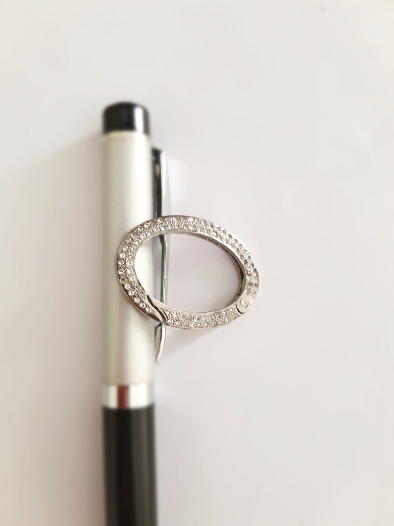 White Topaz,Victorian Lock Finding Jewelry,Finding Lock,Finding Silver Lock,Finding Silver Finding Clasps Two Side Carabiner Lock Clasps
