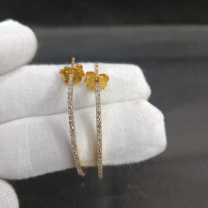 Kolczyki koła ze srebra próby 925 z diamentami wewnątrz na zewnątrz Kolczyki koła 45 mm Kolczyki