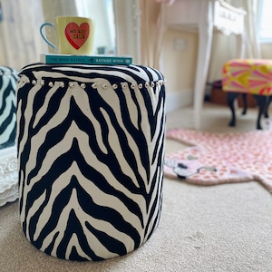 Zebra Pouf Etsy UK