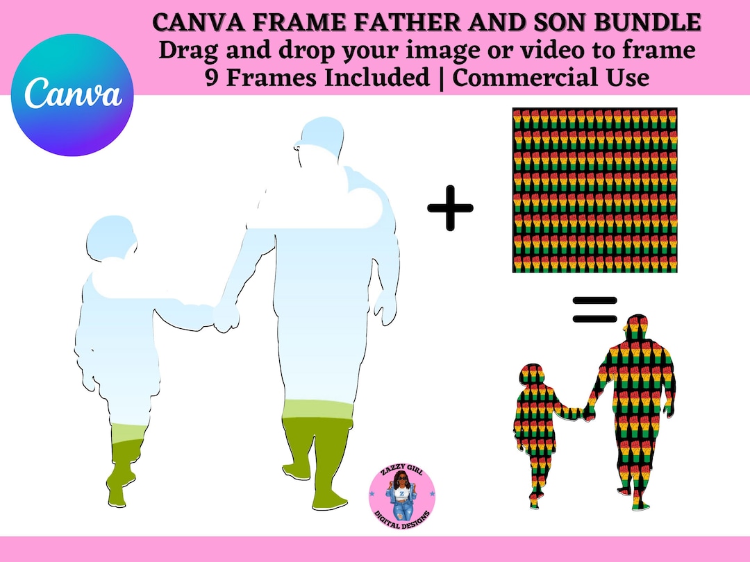 Canva Frames Bundle for DIY Designs, Easy Drag and Drop Photo or ...