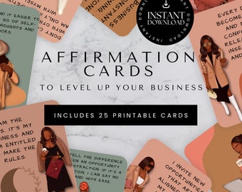 Affirmation Cards African American Woman, Positive Affirmation Cards Boho, Black Women Affirmation Cards, Positive Daily Affirmations Cards