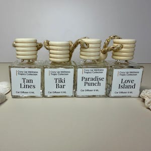 Car Diffuser, Tropic Collection, Beach Scents, Natural Fragrances, Low Toxins, Health Conscious Products, Natural Air Fresheners