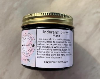 Natural Underarm Detox Mask: Balances PH & Odor, 1.2 Oz