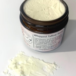 Talgbalsem, slagroom, gedroogd rundertalg, lokale leverancier, huidverzorging, wierooklavendel