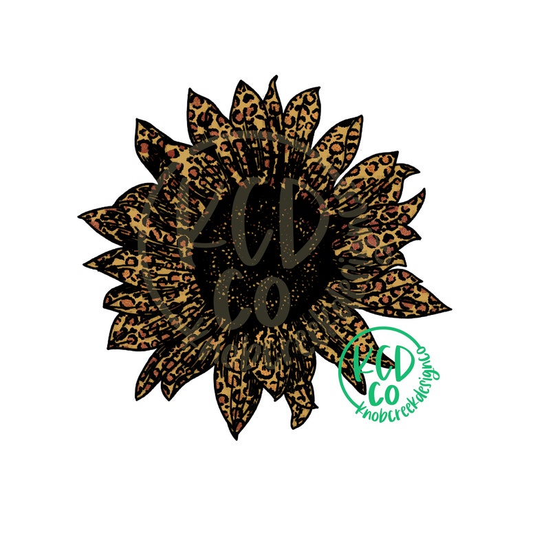 Download Leopard Sunflower PNG Sublimation Design Printable | Etsy