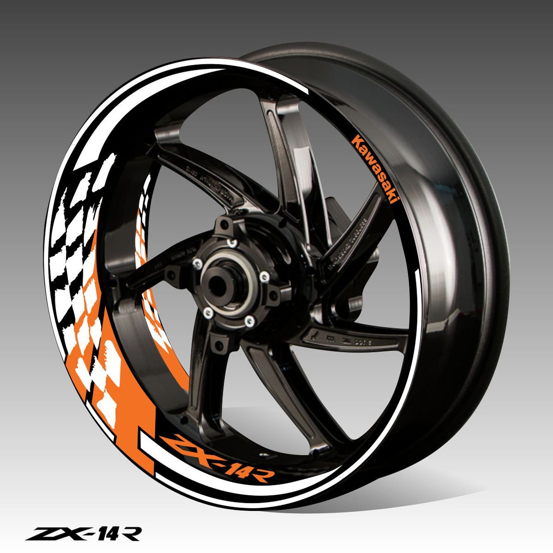 Kit decals Kawasaki ZX14R stickers motorcycle wheel rim tape Etsy