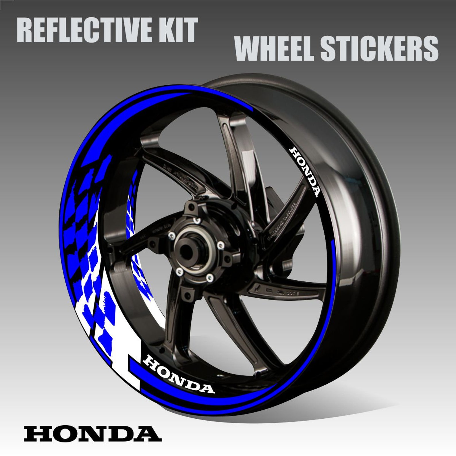 Kit decals Honda stickers motorcycle wheel rim tape Honda rim Etsy