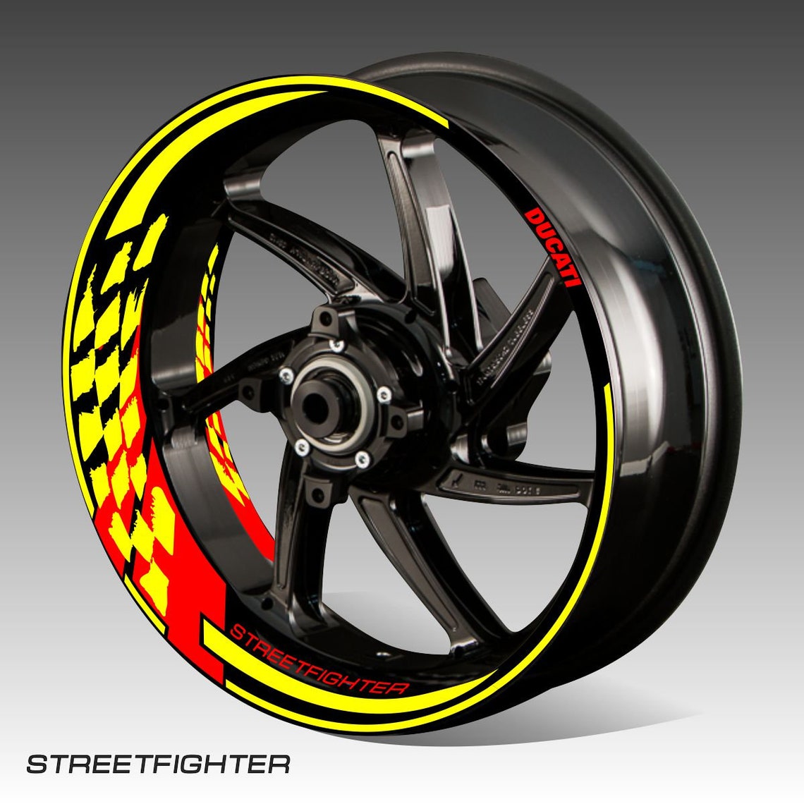 Kit decals Ducati STREETFIGHTER stickers motorcycle wheel rim Etsy