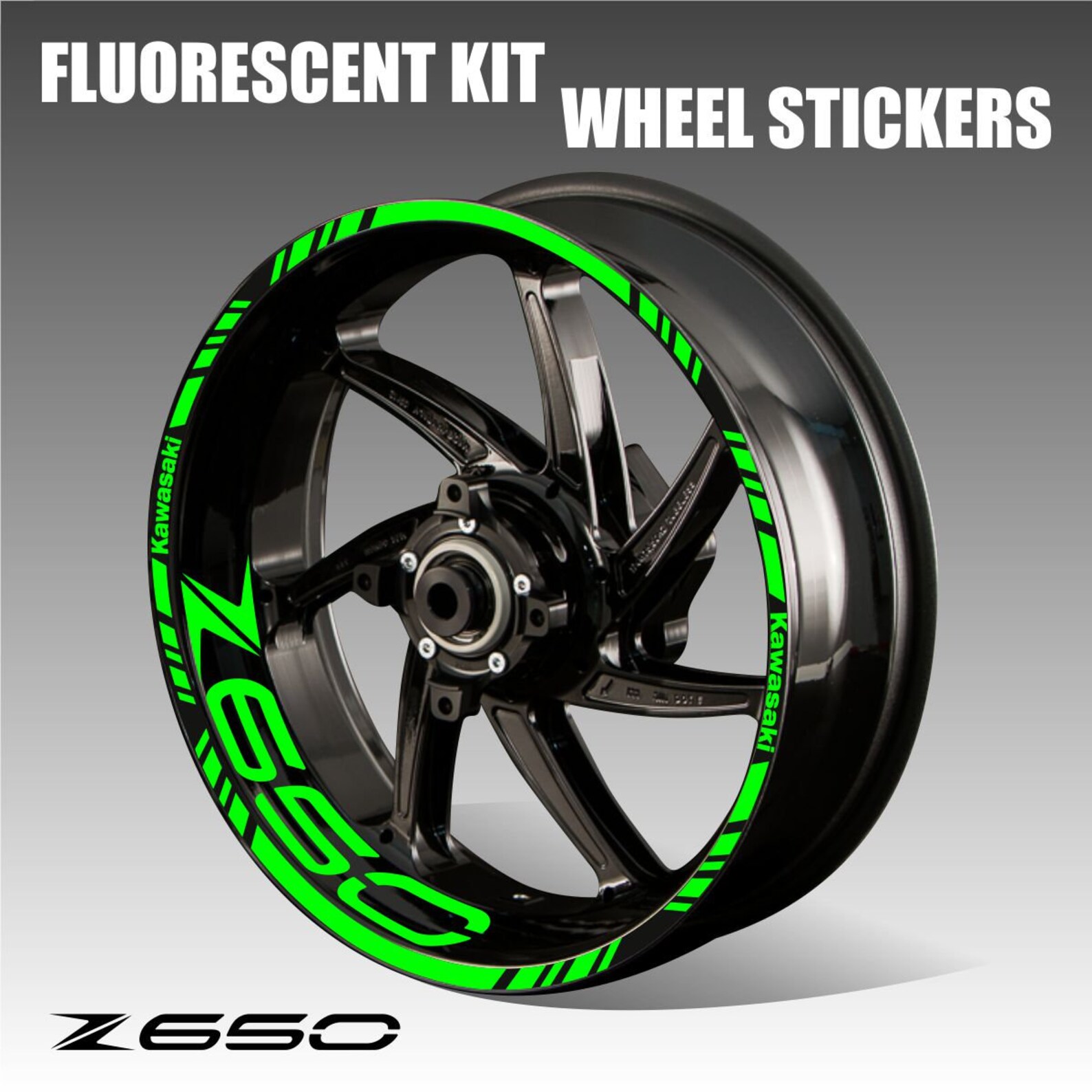 Wheel stripes Kawasaki Z650 stickers rim tape motorcycle Etsy