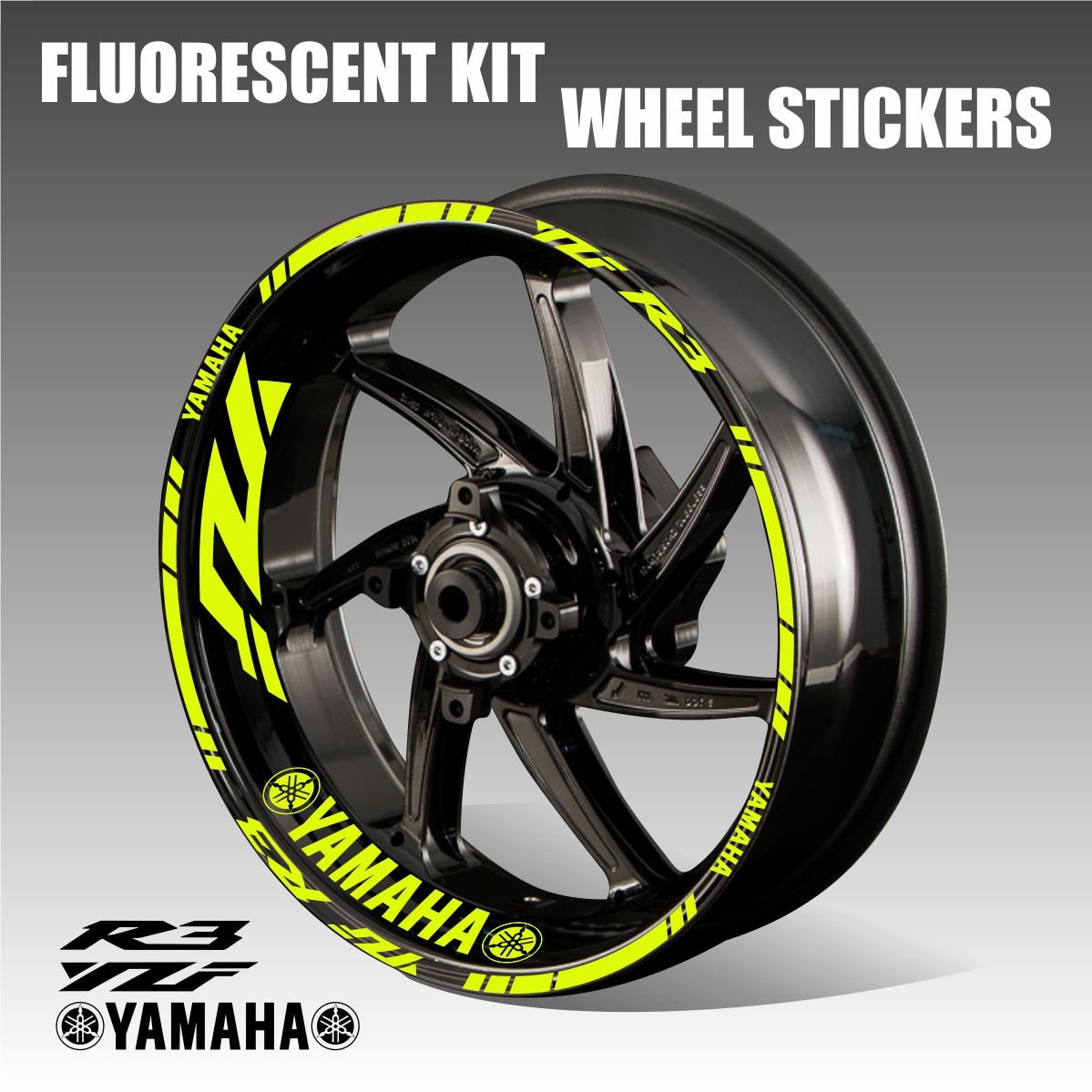 Decals wheel Yamaha R3 stickers wheel stripes rim tape Yamaha Etsy