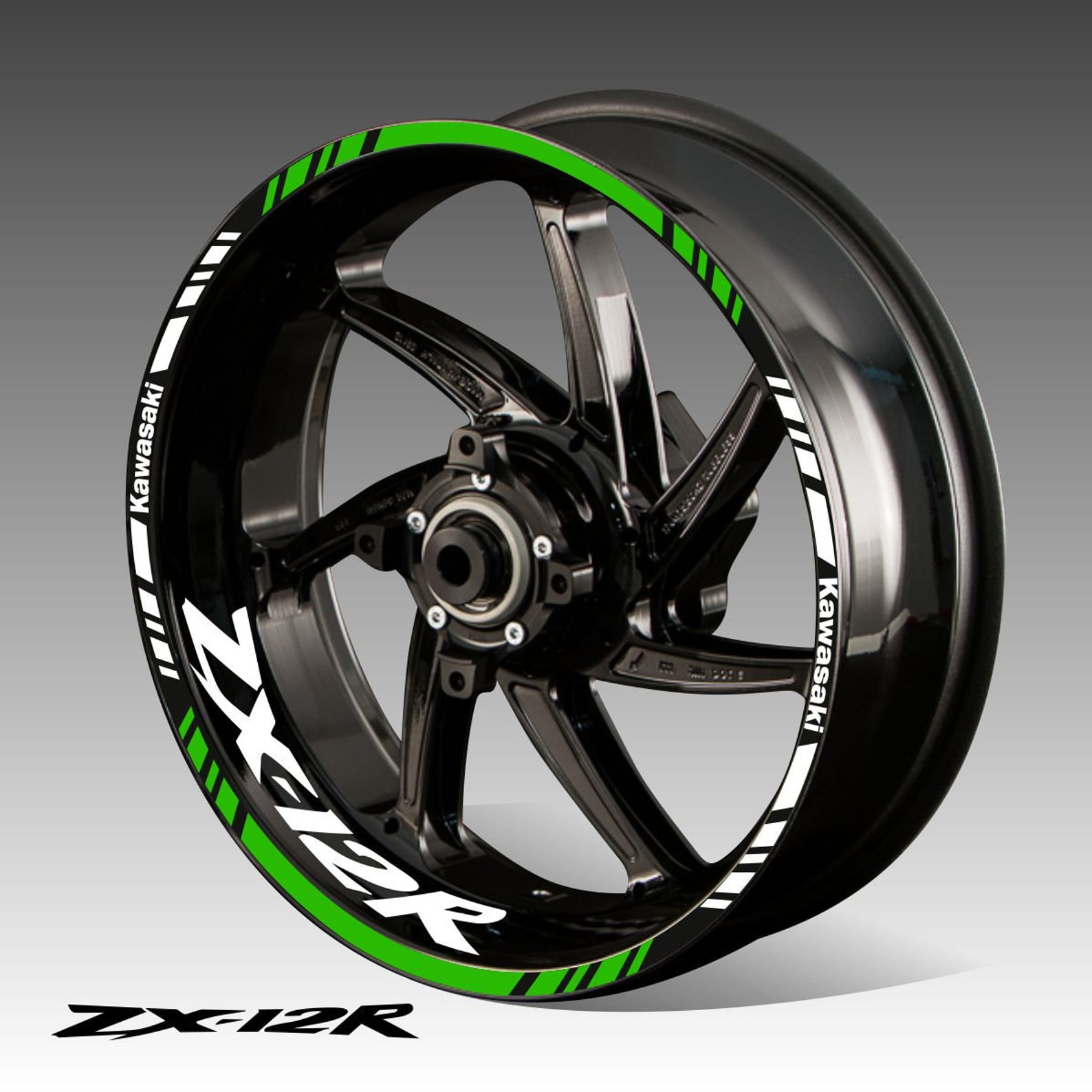 Wheel stripes Kawasaki ZX12R stickers rim tape motorcycle Etsy