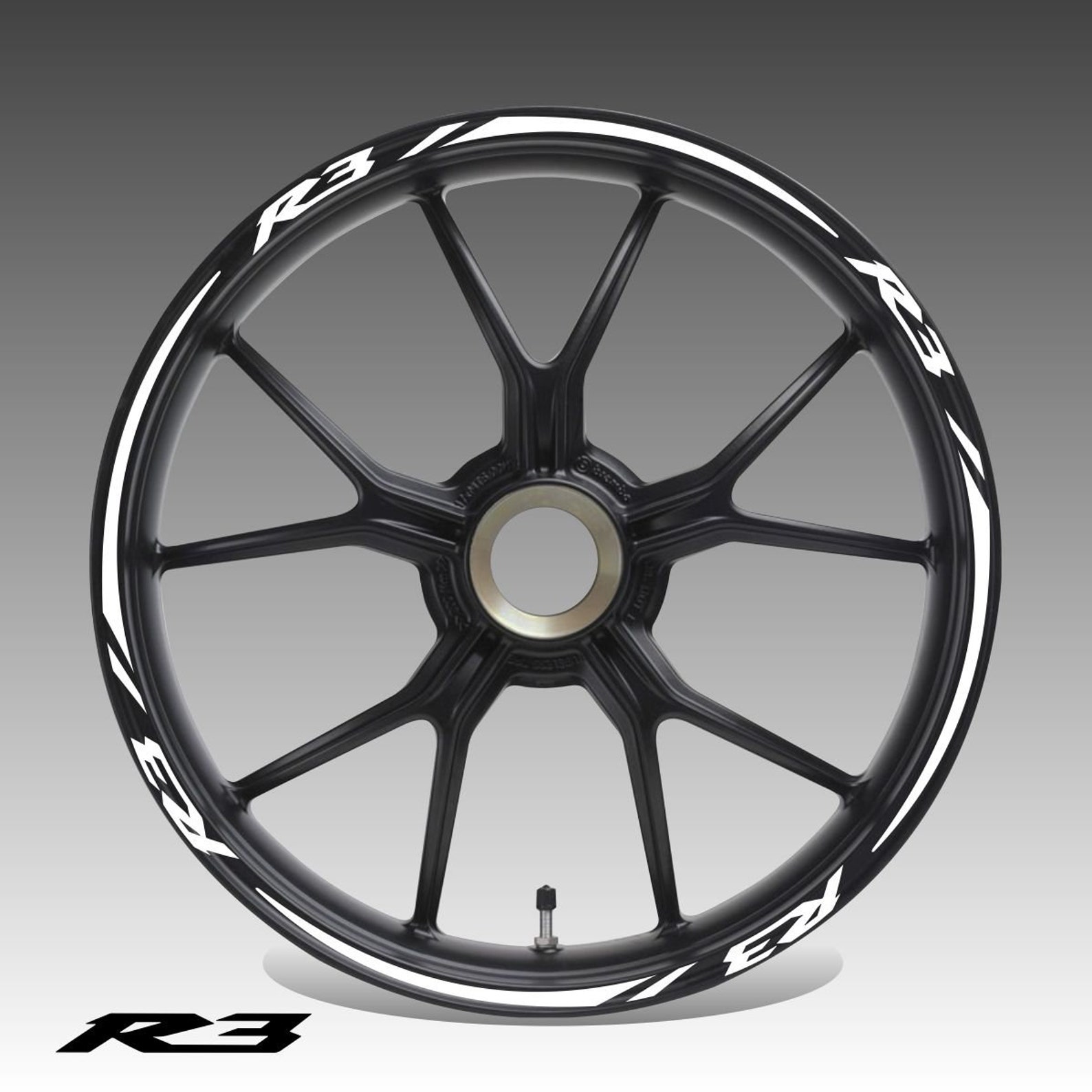 Rim tape Yamaha R3 stickers wheel decals kit stickers Yamaha R | Etsy
