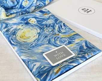 Starry Night Print Scarf in Gift Box