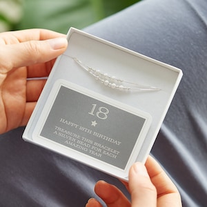 18th Birthday Sterling Ball Bracelet