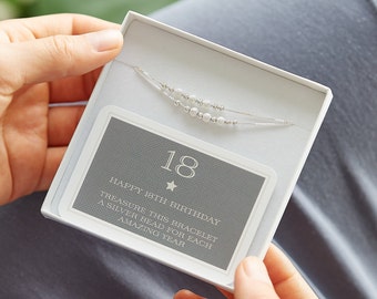 18th Birthday Sterling Ball Bracelet