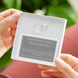 Big And Little Circle Mother And Daughter Necklace