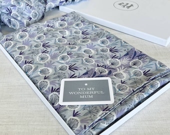 Lilac Dandelion Print Scarf In Gift Box