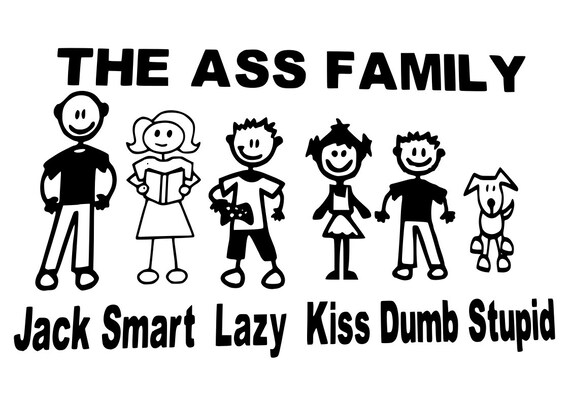 Ass Family Svg Digital Download Funny Family Svg Stick Etsy