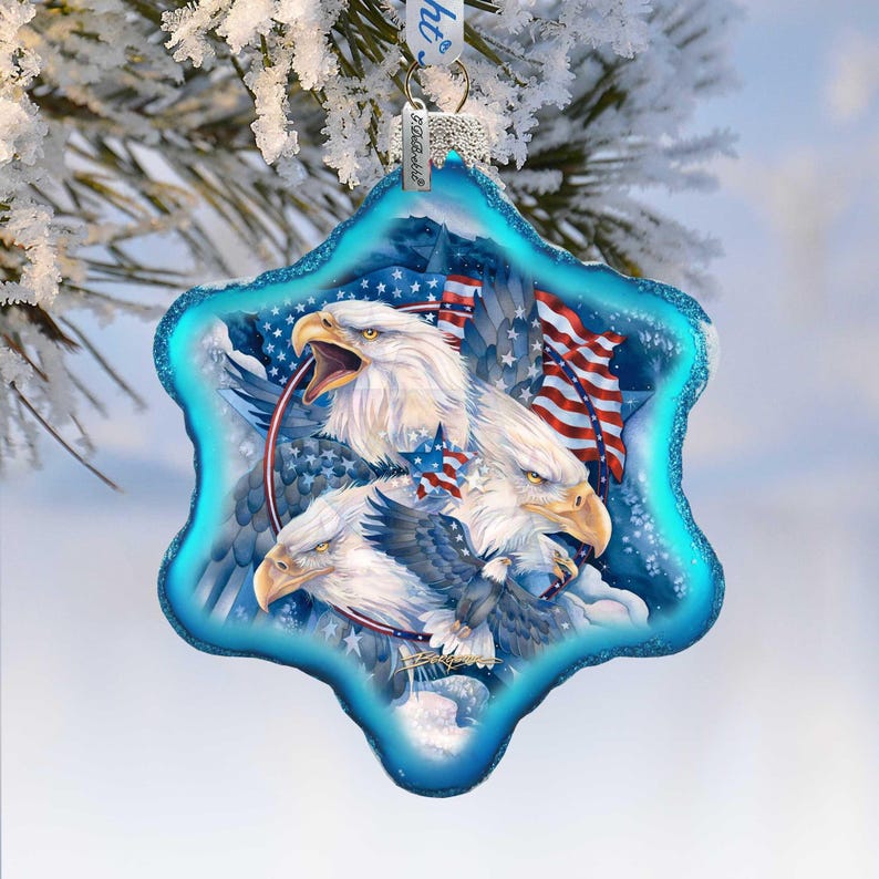 G. DeBrekht Patriotic Allegiance Eagles Ornament - Thumbnail 3