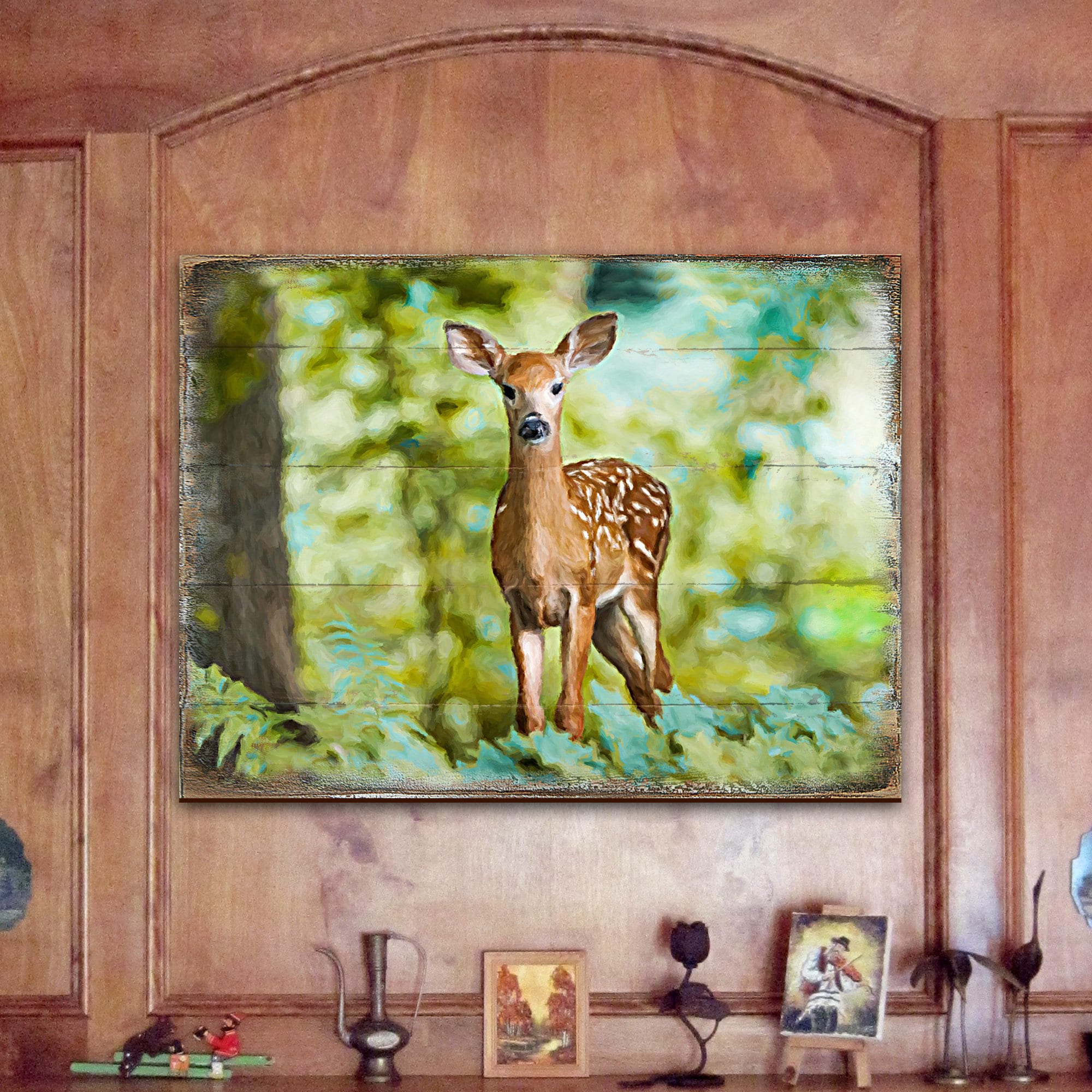 Deer Decor Deer Wall Art Deer Art On Wood Block Art On Etsy