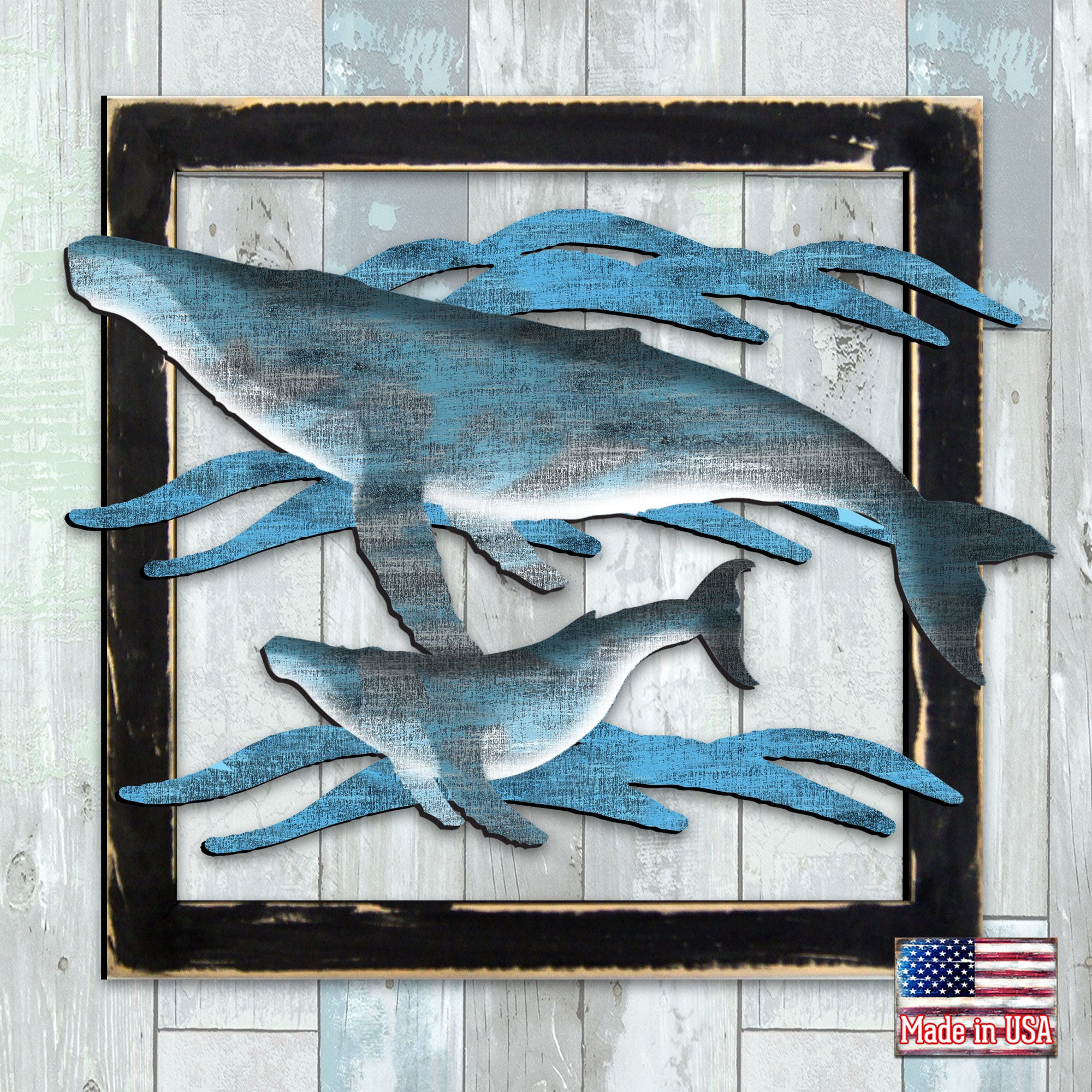 Wall Art Coastal Wall Art Wood Beach Decor Wall Art WHALES Etsy