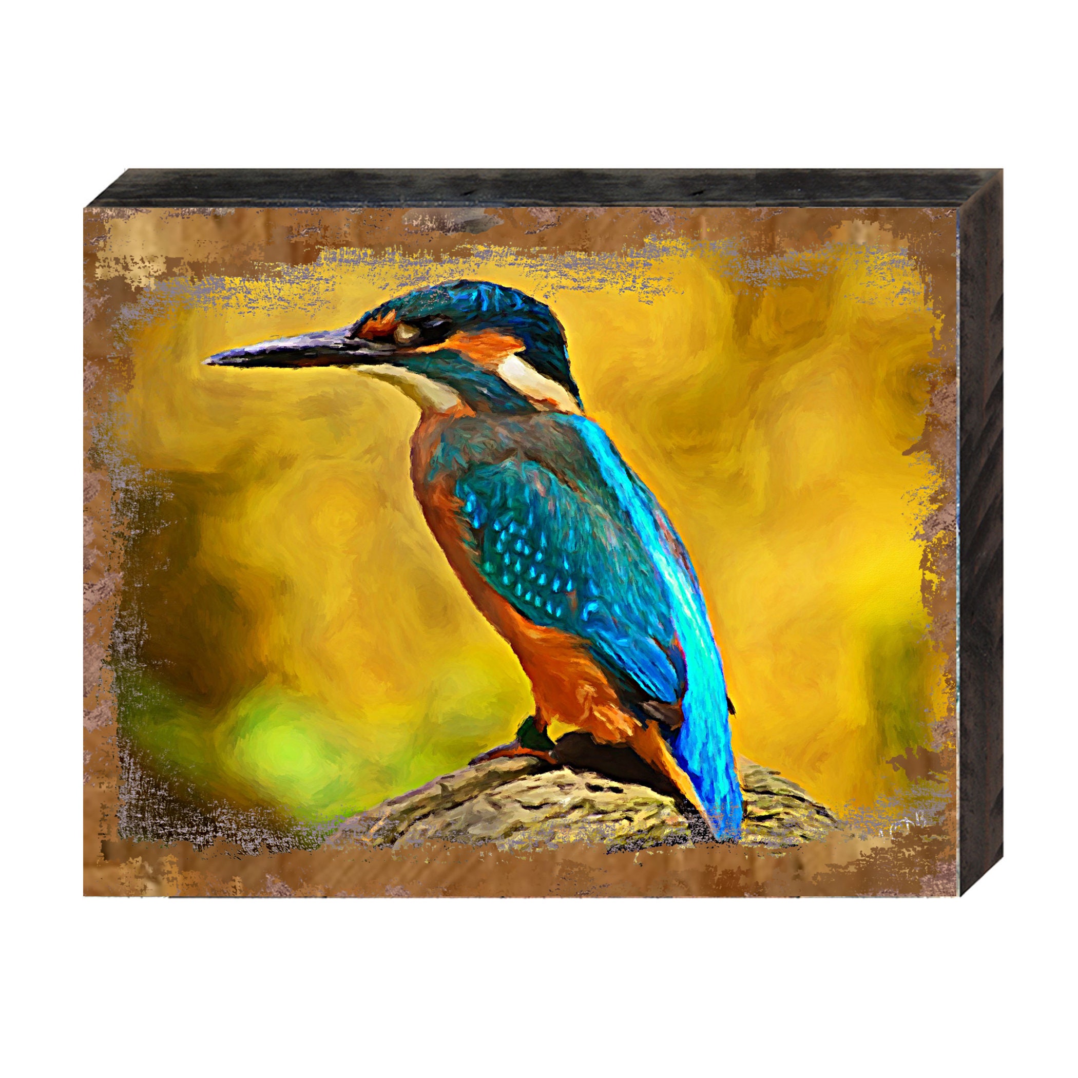 Blue Bird Art Bird Wall Art Bird Art on Wood Block Bird Etsy