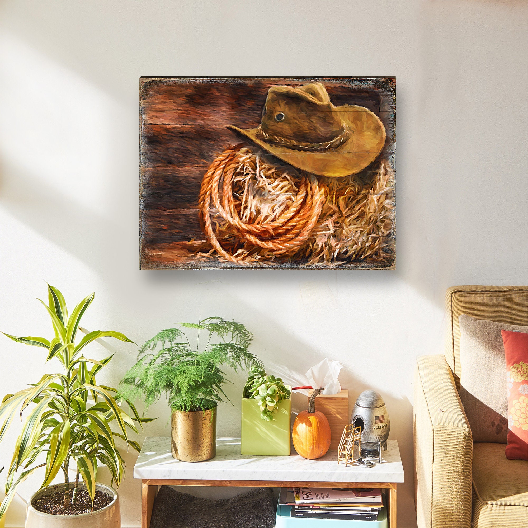 Cowboy Wall Decor Cowboy Wall Art Cowboy Hat Art on Wood Etsy
