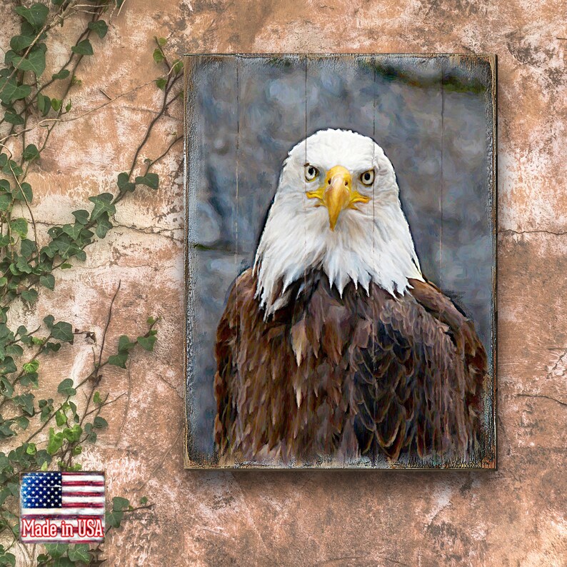 Eagle Decor Bald Eagle Wall Art Bald Eagle Art on Wood Etsy